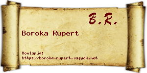 Boroka Rupert névjegykártya